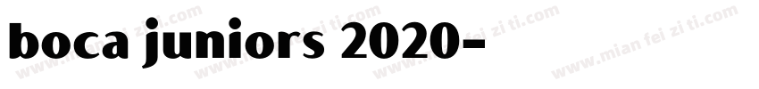 boca juniors 2020字体转换